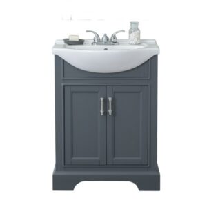 Legion Furniture WLF6046 24 Inch Vanity in Dark Gray, No Faucet