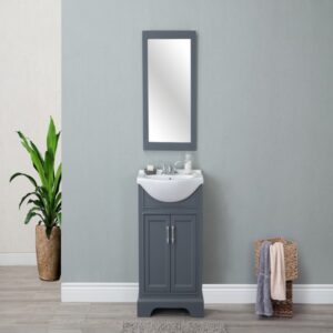 Legion Furniture WLF6046 24 Inch Vanity in Dark Gray, No Faucet