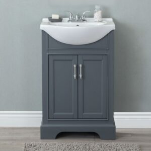 Legion Furniture WLF6046 24 Inch Vanity in Dark Gray, No Faucet