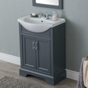 Legion Furniture WLF6046 24 Inch Vanity in Dark Gray, No Faucet