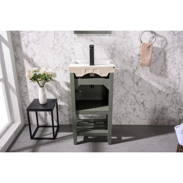 Legion Furniture WLF9018-PG 18 Inch Pewter Green Sink Vanity