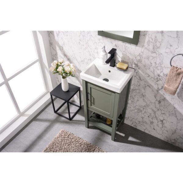 Legion Furniture WLF9018-PG 18 Inch Pewter Green Sink Vanity