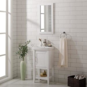 Legion Furniture WLF9018-W 18 Inch White Sink Vanity in White