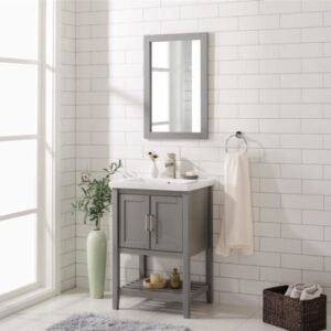 Legion Furniture WLF9024-G 24 Inch Kd Gray Sink Vanity in Gray