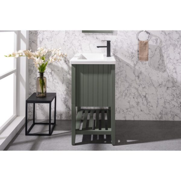 Legion Furniture WLF9024-PG 24 Inch Kd Pewter Green Sink Vanity