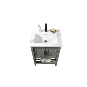 Legion Furniture WLF9024-PG 24 Inch Kd Pewter Green Sink Vanity