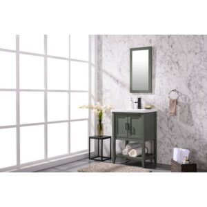 Legion Furniture WLF9024-PG 24 Inch Kd Pewter Green Sink Vanity