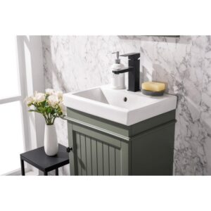 Legion Furniture WLF9218-PG 18 Inch Pewter Green Sink Vanity