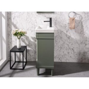 Legion Furniture WLF9218-PG 18 Inch Pewter Green Sink Vanity