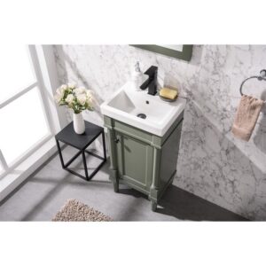 Legion Furniture WLF9218-PG 18 Inch Pewter Green Sink Vanity