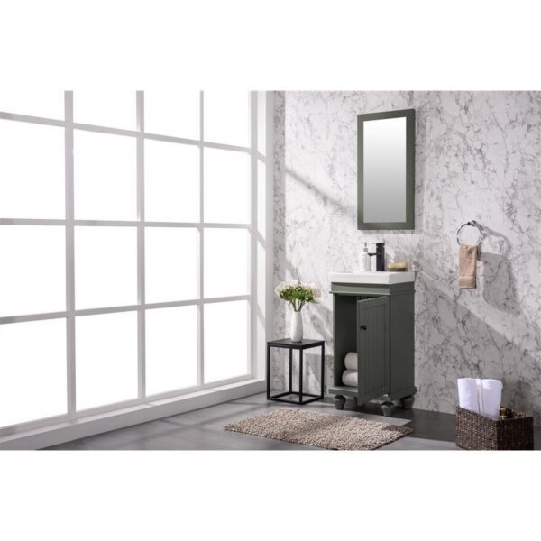 Legion Furniture WLF9218-PG 18 Inch Pewter Green Sink Vanity