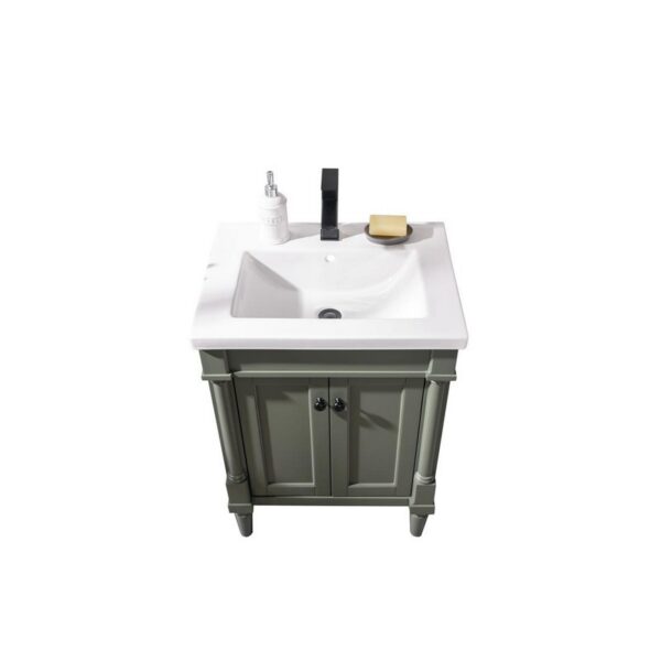 Legion Furniture WLF9224-PG 24 Inch Pewter Green Sink Vanity