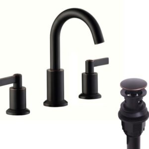 Legion Furniture WN288 Widespread Bathroom Faucet with Drain in Oil Rubbed Bronze