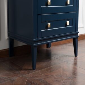 Legion Furniture WS3130-B 30 Inch Solid Wood Vanity in Blue, No Faucet