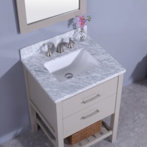 Legion Furniture WT7124-G 25 Inch Vanity Set with Mirror in Warm Gray, No Faucet