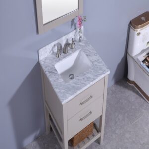 Legion Furniture WT7124-G 25 Inch Vanity Set with Mirror in Warm Gray, No Faucet