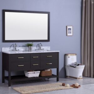 Legion Furniture WT7160-E 61 Inch Vanity Set with Mirror in Espresso, No Faucet