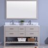 Legion Furniture WT7160-G 61 Inch Vanity Set with Mirror in Warm Gray, No Faucet