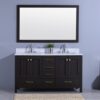 Legion Furniture WT7260-E 61 Inch Vanity Set with Mirror in Espresso, No Faucet