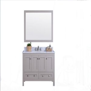 Legion Furniture WT7348-G 49 Inch Vanity Set with Mirror in Warm Gray, No Faucet