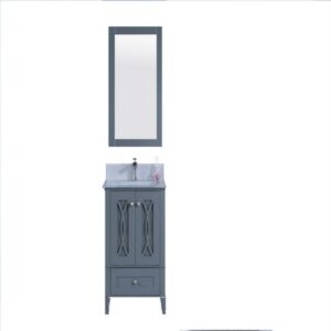 Legion Furniture WT7424-GG 24 Inch Vanity Set with Mirror in Gray, No Faucet