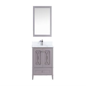 Legion Furniture WT7430-GW 30 Inch Vanity Set with Mirror in Gray, No Faucet