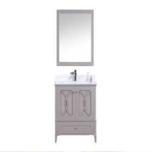 Legion Furniture WT7436-GW 36 Inch Vanity Set with Mirror in Gray, No Faucet