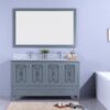 Legion Furniture WT7460-GG 60 Inch Vanity Set with Mirror in Gray, No Faucet