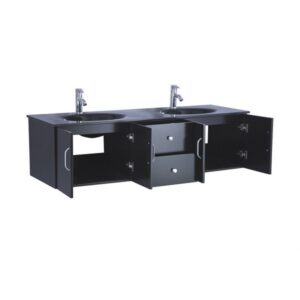 Legion Furniture WT9001D 60 Inch Vanity Set with Mirror in Espresso, No Faucet