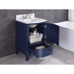 Legion Furniture WT9309-24-B-PVC 24 Inch Blue Bathroom Vanity Without Mirror