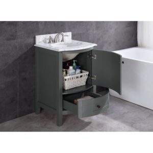 Legion Furniture WT9309-24-PG-PVC 24 Inch Pewter Green Bathroom Vanity