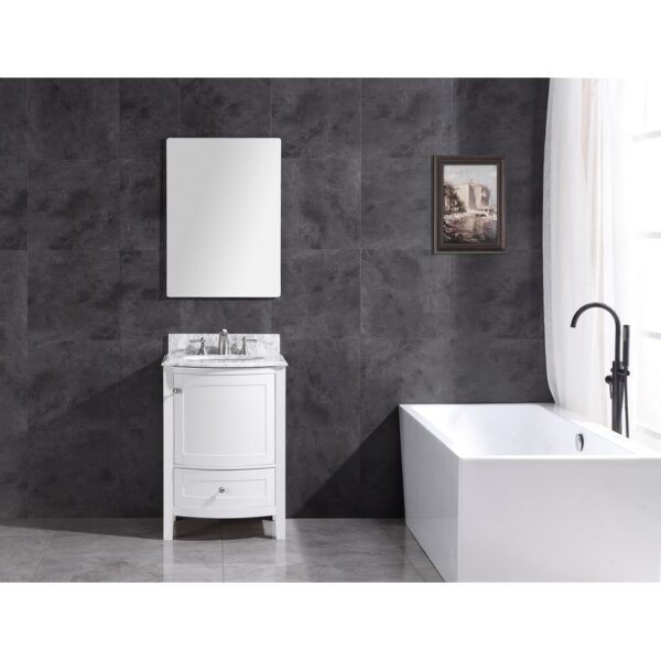 Legion Furniture WT9309-24-W-PVC 24 Inch White Bathroom Vanity