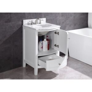 Legion Furniture WT9309-24-W-PVC 24 Inch White Bathroom Vanity