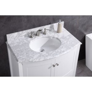 Legion Furniture WT9309-36-W-PVC 36 Inch White Bathroom Vanity