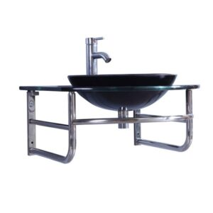 Legion Furniture WTB072 23.6 Inch Sink in Black, No Faucet