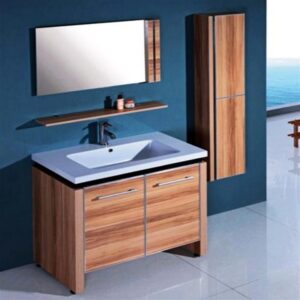 Legion Furniture WTH0932 31.5 Inch Vanity Set with Mirror and Side Cabinet in Light Maple