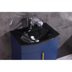 Legion Furniture WTM8130-24-B-PVC 24 Inch Blue Bathroom Vanity