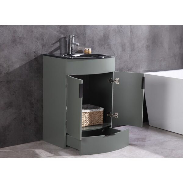 Legion Furniture WTM8130-24-PG-PVC 24 Inch Pewter Green Bathroom Vanity