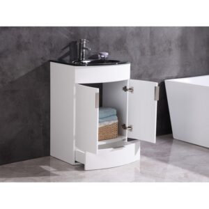 Legion Furniture WTM8130-24-W-PVC 24 Inch White Bathroom Vanity