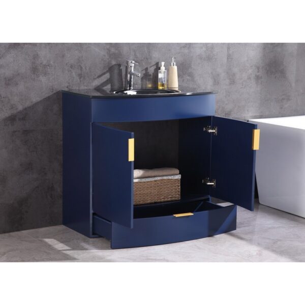 Legion Furniture WTM8130-36-B-PVC 36 Inch Blue Bathroom Vanity