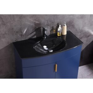 Legion Furniture WTM8130-36-B-PVC 36 Inch Blue Bathroom Vanity