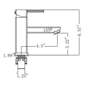 Legion Furniture ZY6301 Single Hole UPC Faucet with Drain