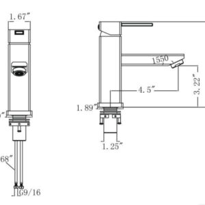 Legion Furniture ZY6301 Single Hole UPC Faucet with Drain