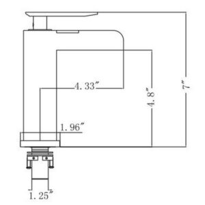 Legion Furniture ZY8001 Single Hole UPC Faucet with Drain