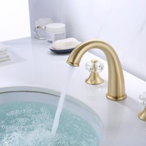 Legion Furniture ZY8009-G Widespread UPC Faucet with Drain in Gold