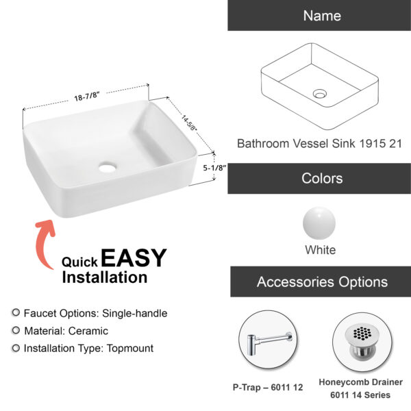 Dowell Bathroom Vessel Sink 000 1915 21