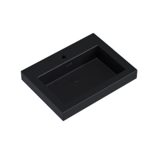 Dowell Topmount Bathroom Black Resin Basin 000 2418BP-BL