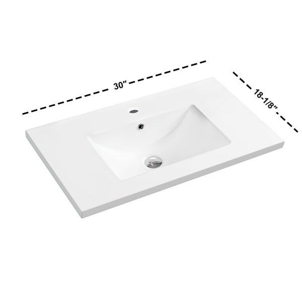 Dowell Topmount Bathroom Ceramic Basin 000 3018BT