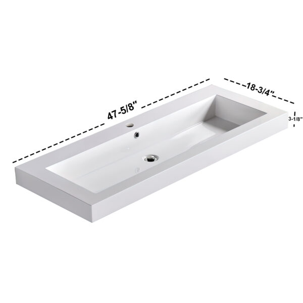 Dowell Topmount Bathroom Resin Basin 000 4818BP-RS