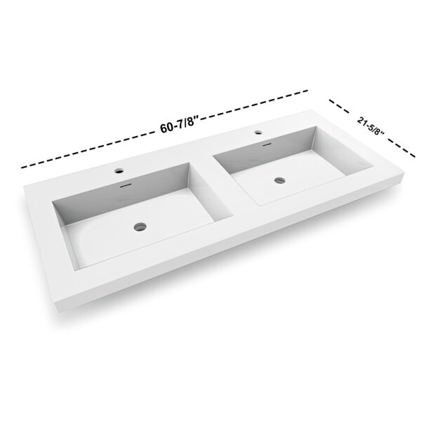 Dowell Topmount Bathroom Resin Basin 000 6122BP